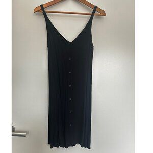 & OTHER STORIES Black Sleeveless Button-Front Shift Dress Size 0